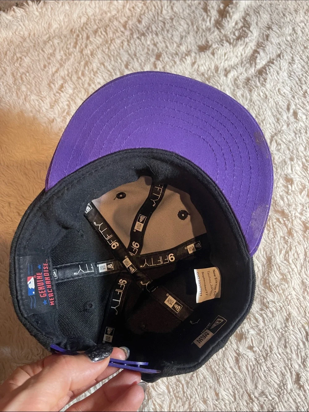 Colorado Rockies Black & Purple MLB Snapback Hat kids
